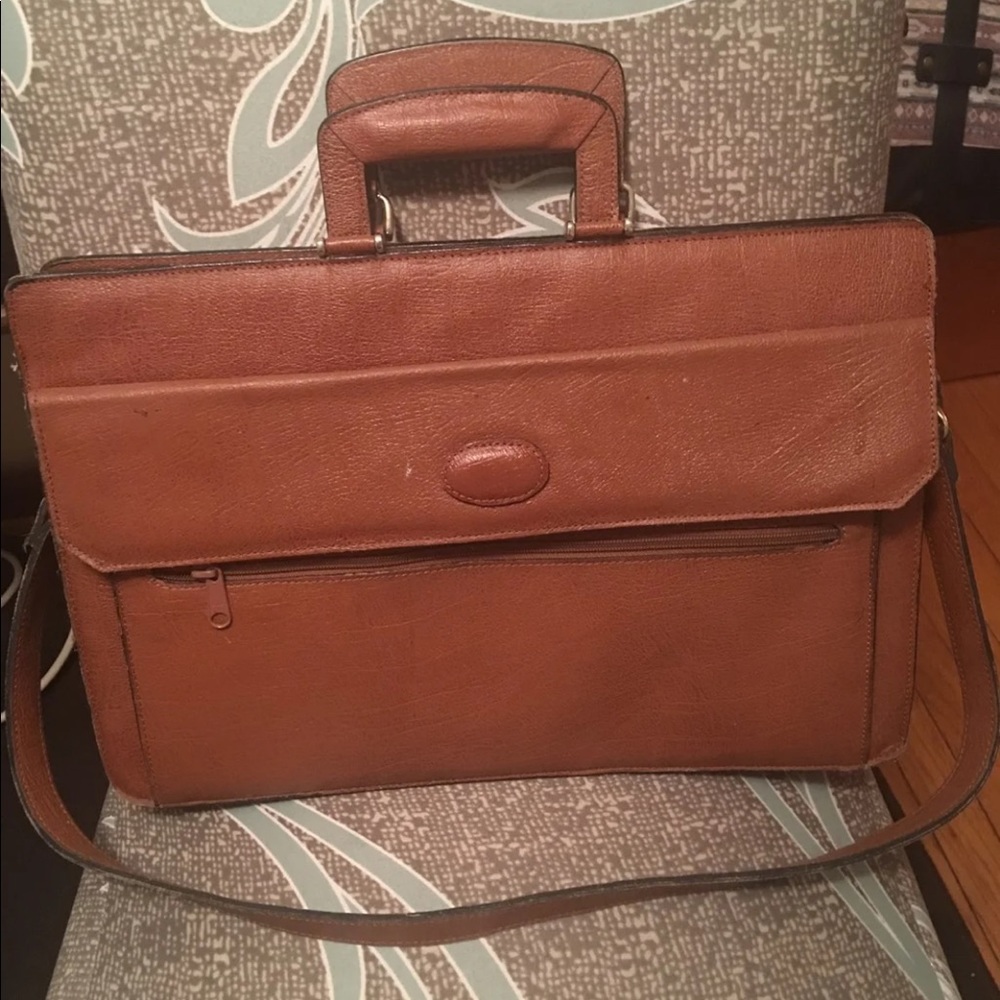 Heavy duty leather brief case